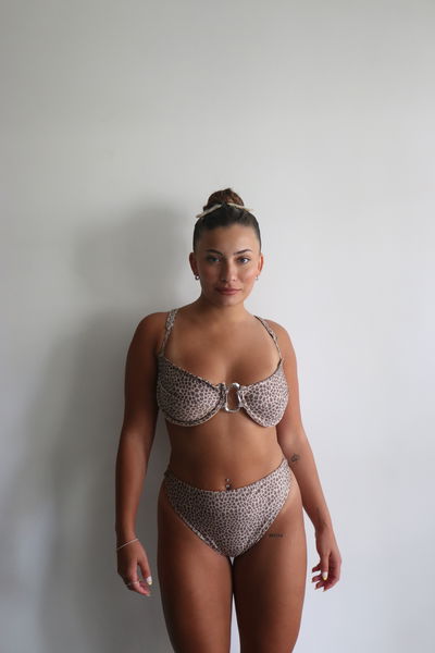 Bikini Amalfitana print marron 