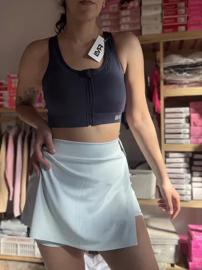 Pollera short celeste