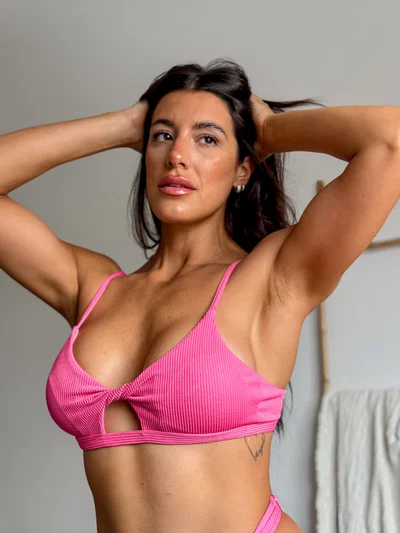 Bikini Malaga rosa texturada
