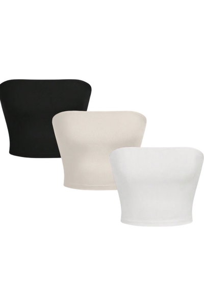 Strapless Top Bandeau Con Tasa Microfibra Elegante Premium