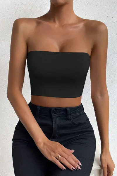 Strapless Top Bandeau Con Tasa Microfibra Elegante Premium