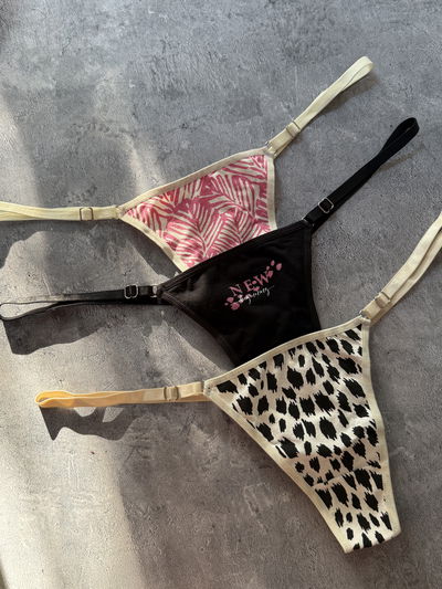 Pack x3 JeTaime Tanga Regulable Algodón Mix Estampas