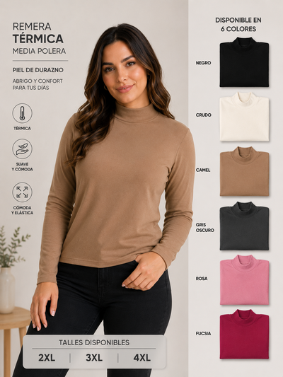Polera térmica piel de durazno T.Especial 
