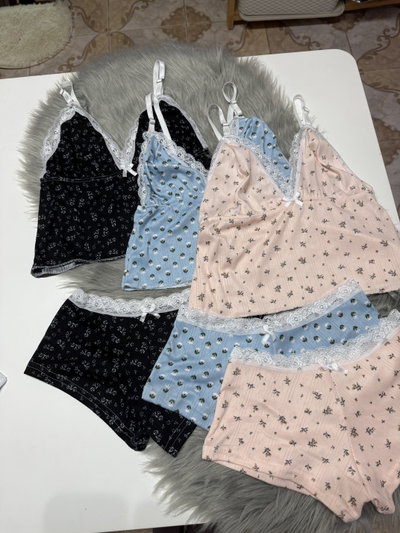 Set Pijama lenceros Flowers