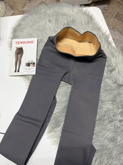Térmica medias peluche gris 