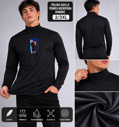 Polera térmica hombre microfibra 