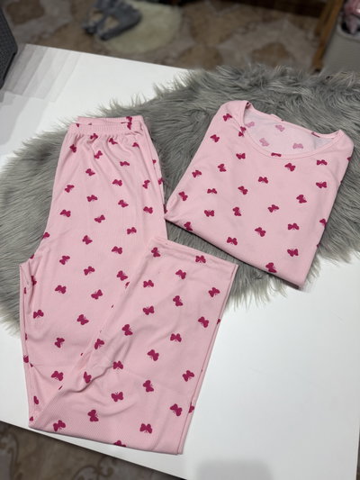 Pijama morley mariposas rosa
