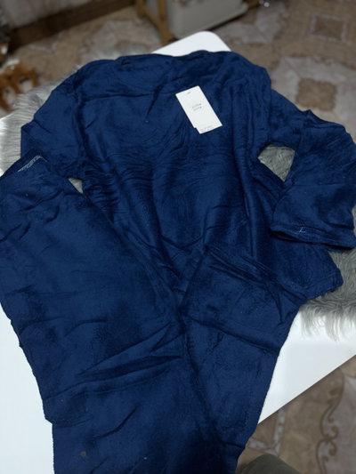 Pijama especial plush unisex azul marino