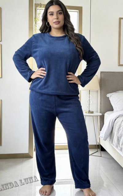 Pijama especial plush unisex azul marino 