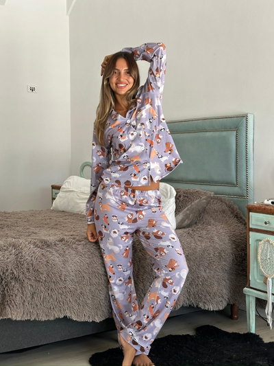 Pijama camisero perritos