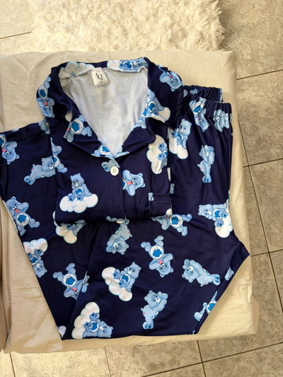 Pijama camisero azul ositos cariñositos