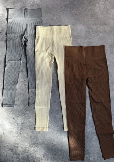 Calzas morley acanaladas gruesa sin frunce premium