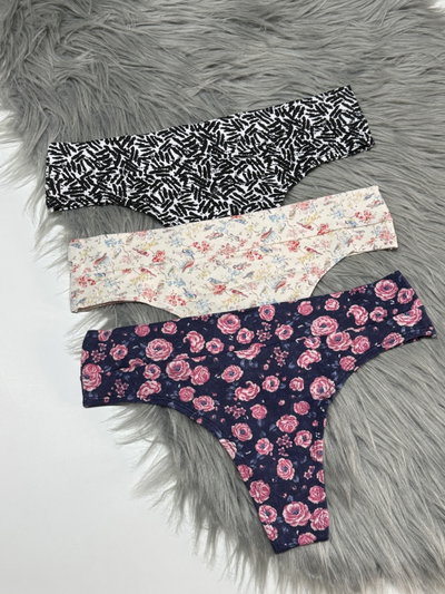 Pack x3 Bombis algodón con fajita estampadas