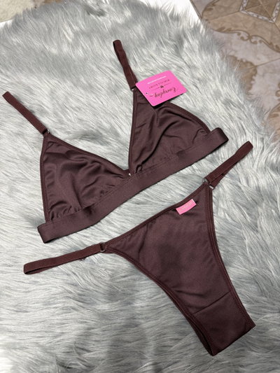 Conjunto MK chocolate lycra