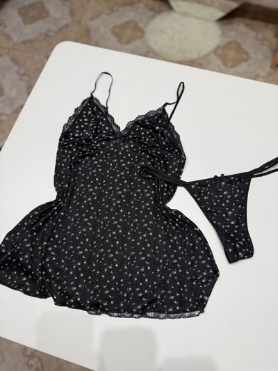 Baby doll negro florcitas morley