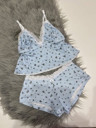 Pijama corto morley Culotte celeste