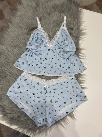 Pijama corto morley Culotte celeste
