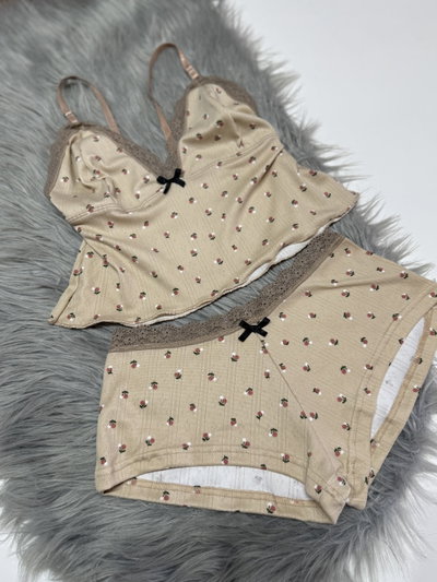 Pijama corto morley Culotte caffé