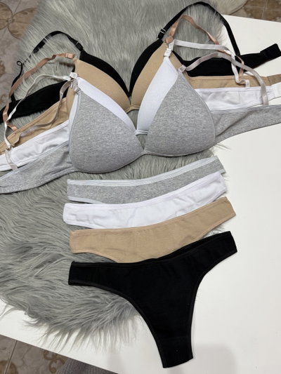 Conjunto básico taza soft algodón