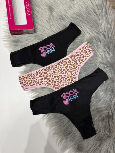 VOLPAIA x3 Pack culotte less algodón talle único