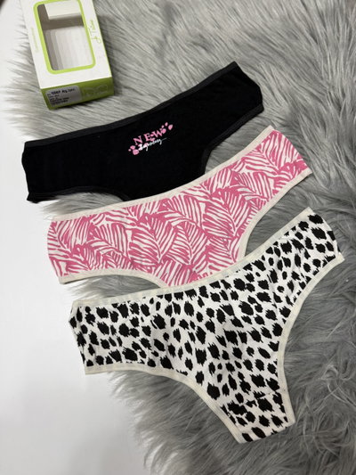JE TAIME x3 Coulote Less Algodón Mix de Estampas Talle Unic0
