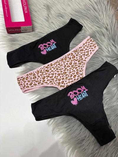 VOLPAIA x3 Pack culotte less algodón talle único