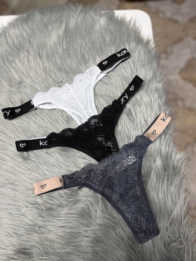 Kaury Pack x3 encaje con tira ancha– Art. P155