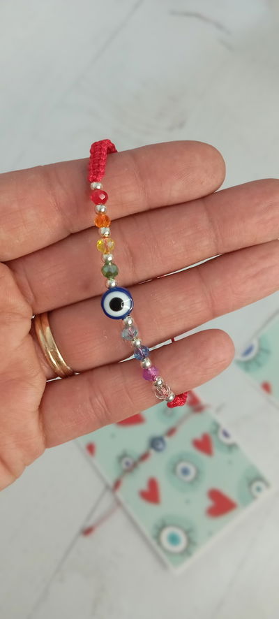 pulsera ojito+chakras