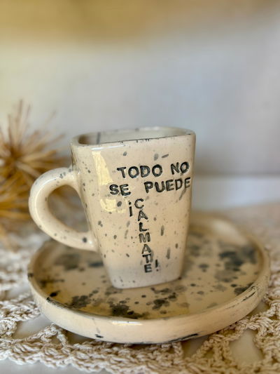 SET SALPICADO - TAZA FRASE + PLATO