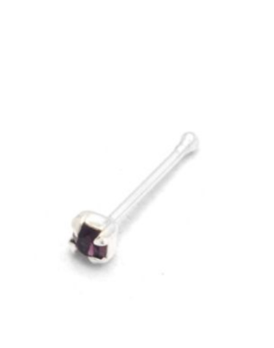 Piercing nariz cubic cristal, negro y rojo