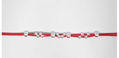 Pulsera hilo rojo bolas