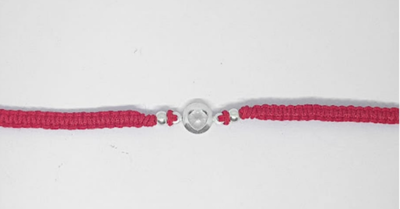 Pulsera hilo rojo corazón cubic