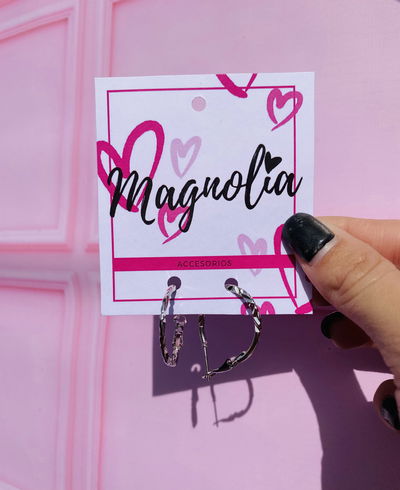 Aros argolla plateados 💗