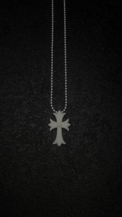 Collar Chrome Hearts de Silicona 'Blanco'