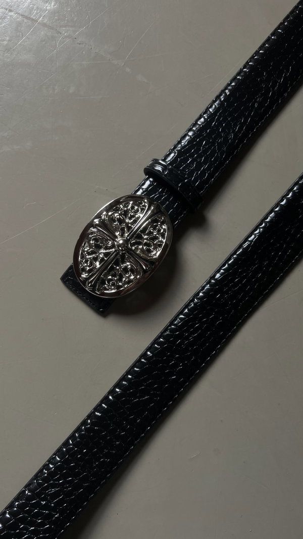 Cinturon Chrome Hearts Oval de 'Cocodrilo'
