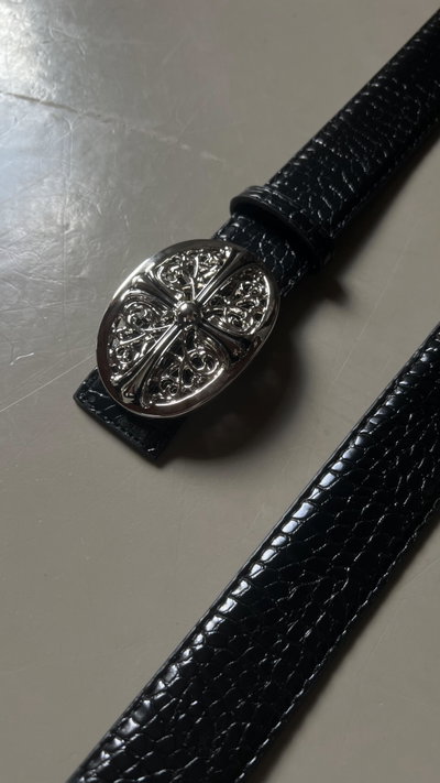 Cinturon Chrome Hearts Oval de 'Cocodrilo'