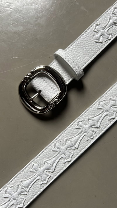 Cinturon Chrome Hearts Gunslinger Blanco