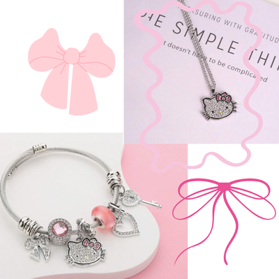 Cadena y pulsera Hello Kity