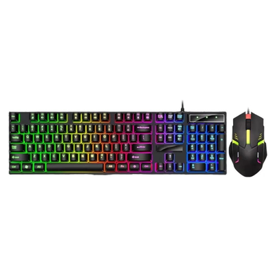 Teclado + mouse retroiluminado gamer