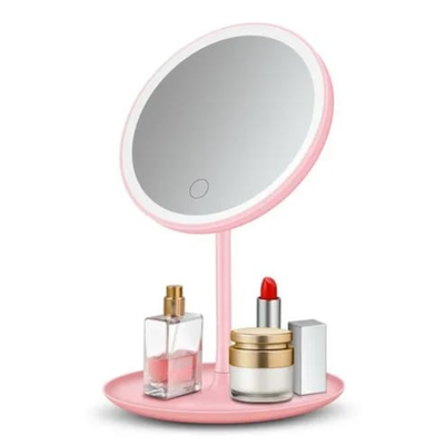 Espejo redondo para maquillaje luz led 