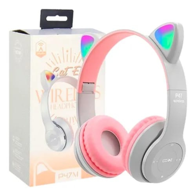 Auricular vincha bluetooh gatito con luz