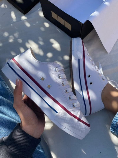 Converse Eco Cuero blancas plataforma NACIONALES