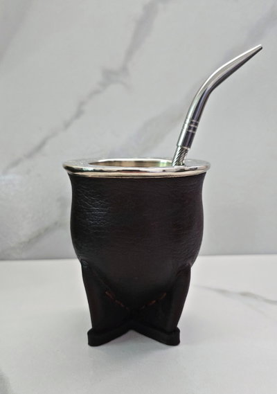 Mate Camionero Calabaza y Alpaca Cincelado