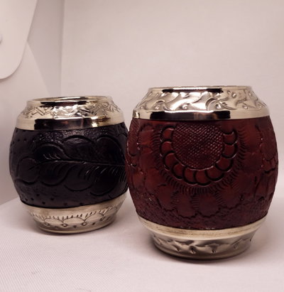 Mate Torpedo Premium Calabaza y Alpaca Repujado