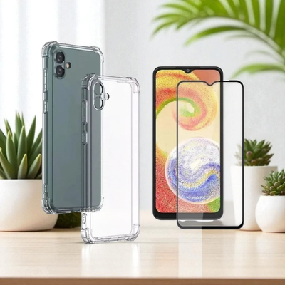 Funda Transparente Para Samsung A04S+ Vidrio Full