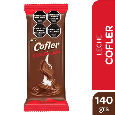 Tableta Cofler choc./leche x140 grs