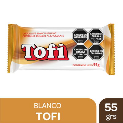 Tableta Tofi blanco c/relleno ddl. x55 grs