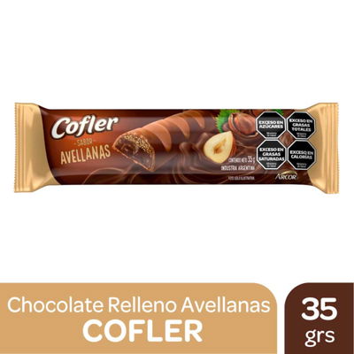 Barra Cofler Relleno Avellanas x35 grs