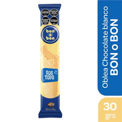 Oblea Bon o Bon Blanco x30 grs