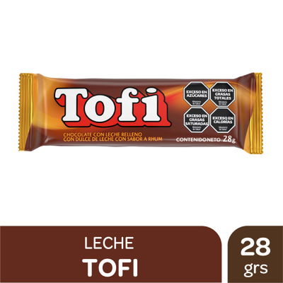 Chocolate Tofi Relleno Leche x28 grs